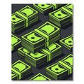 Neon Currency Stack Isometric Pop Rug