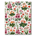 Coral Pink Floral Garden Assemblage Rug