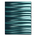 Teal Abstract Brush Stroke Lines Rug