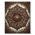 Ornate Amber Interlocking Star Motif Rug