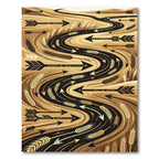 Golden Wheat Arrow River Journey Rug