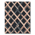 Modern Blush Peach Intersecting Grid Rug