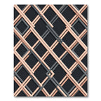 Modern Blush Peach Intersecting Grid Rug