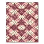 Crimson Burgundy Diamond Lattice Rug