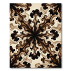 Dark Espresso Abstract Flowing Swirl Rug