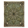 Ornate Green Leaf Medallion Revival Rug
