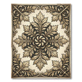 Ornate Gold Acanthus Leaf Medallion Rug