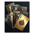 Luxury Black Gold Spade Playing Card Rug