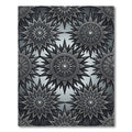 Monochromatic Celestial Starburst Geometric Tile Rug