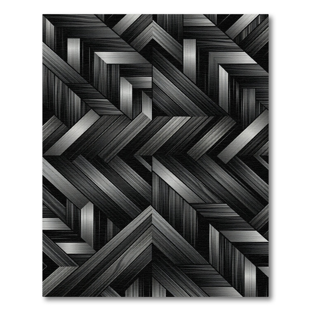 Monochrome Wood Grain Arrow Rug