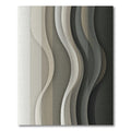 Neutral Tone Curving Stripes Rug