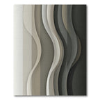 Neutral Tone Curving Stripes Rug