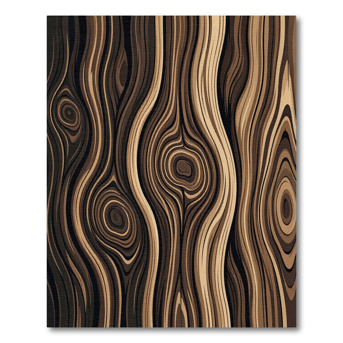 Earthy Wood Grain Swirls Rug