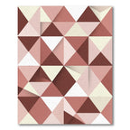 Modern Geometric Mauve and Cream Rug