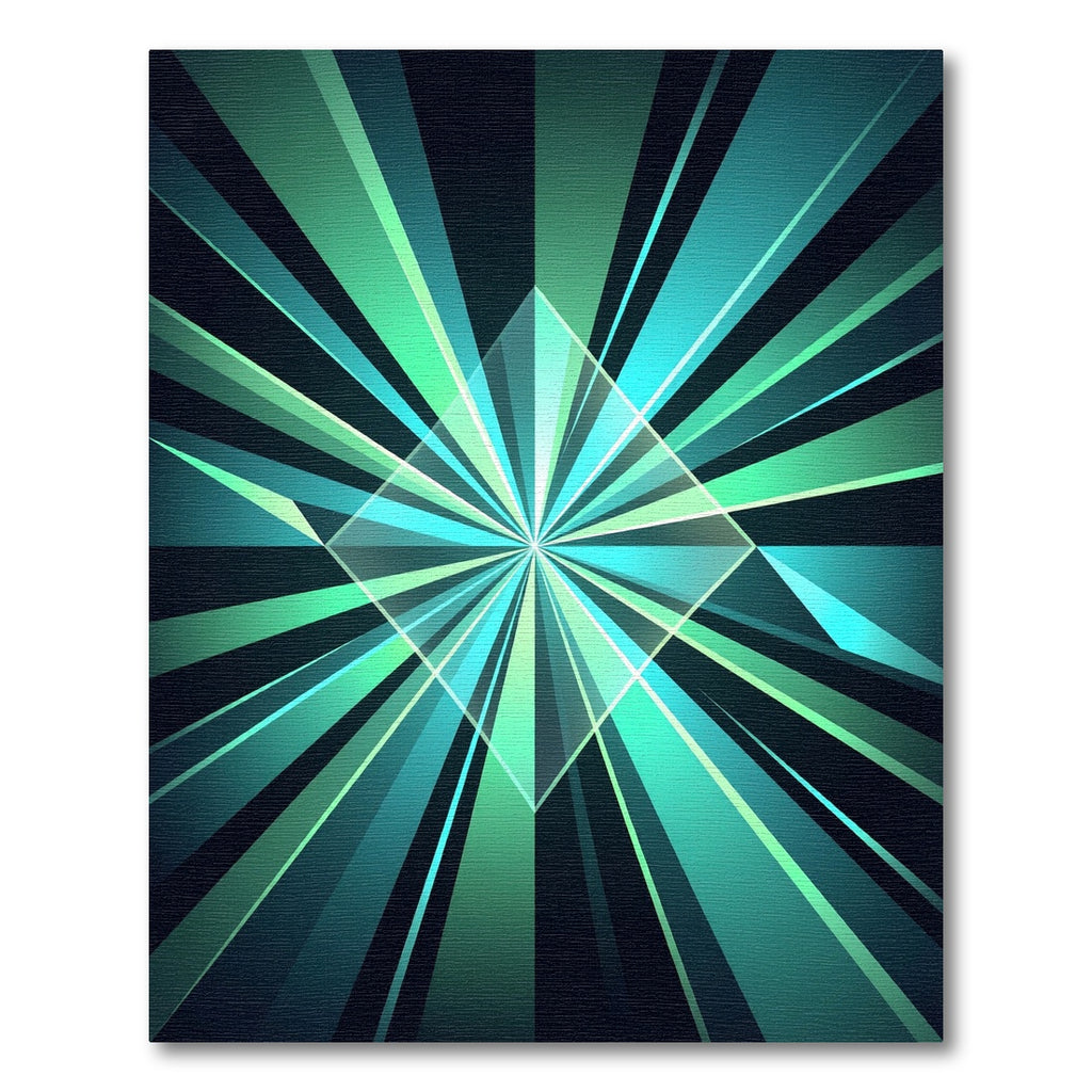 Emerald Geometric Radiant Star Rug