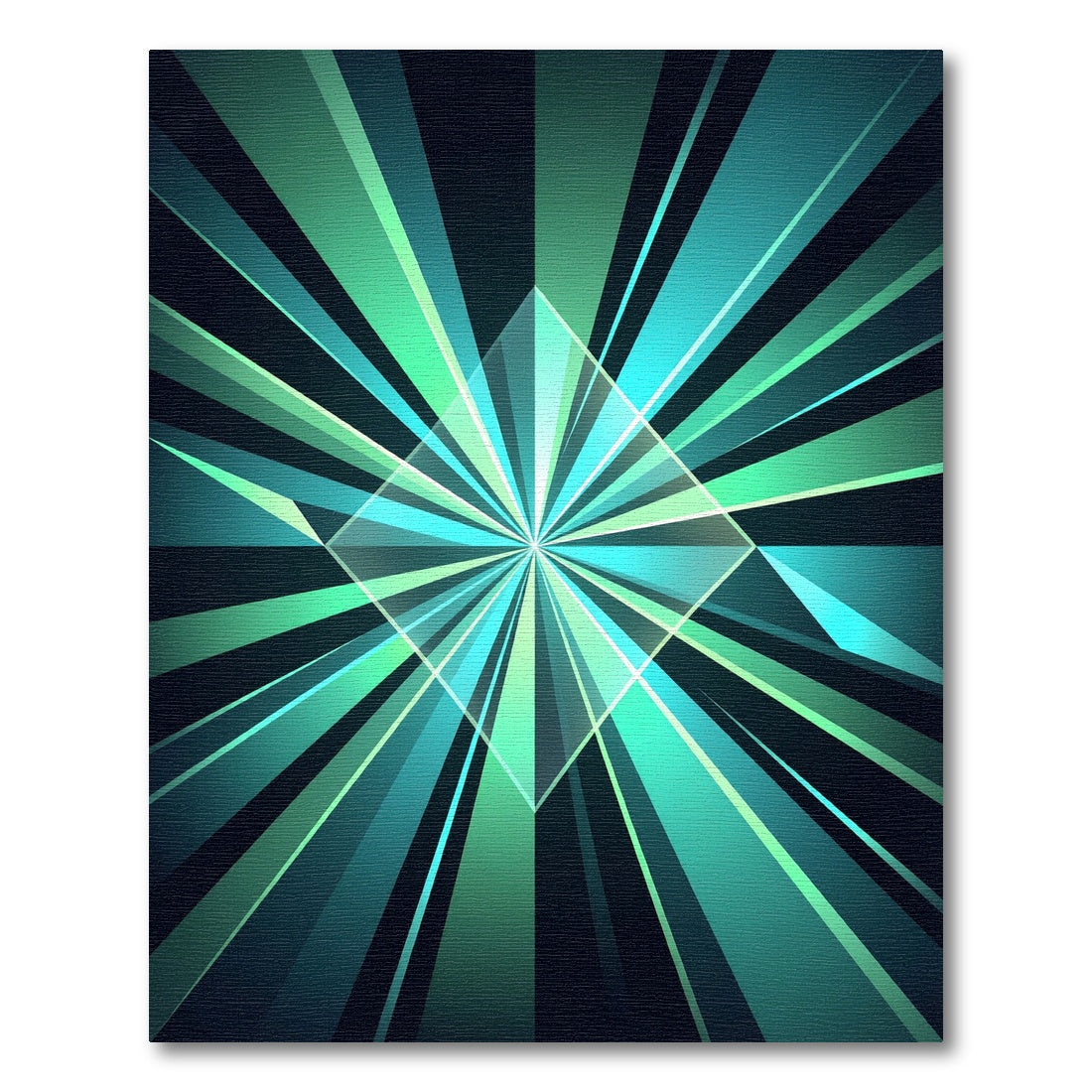 Emerald Geometric Radiant Star Rug