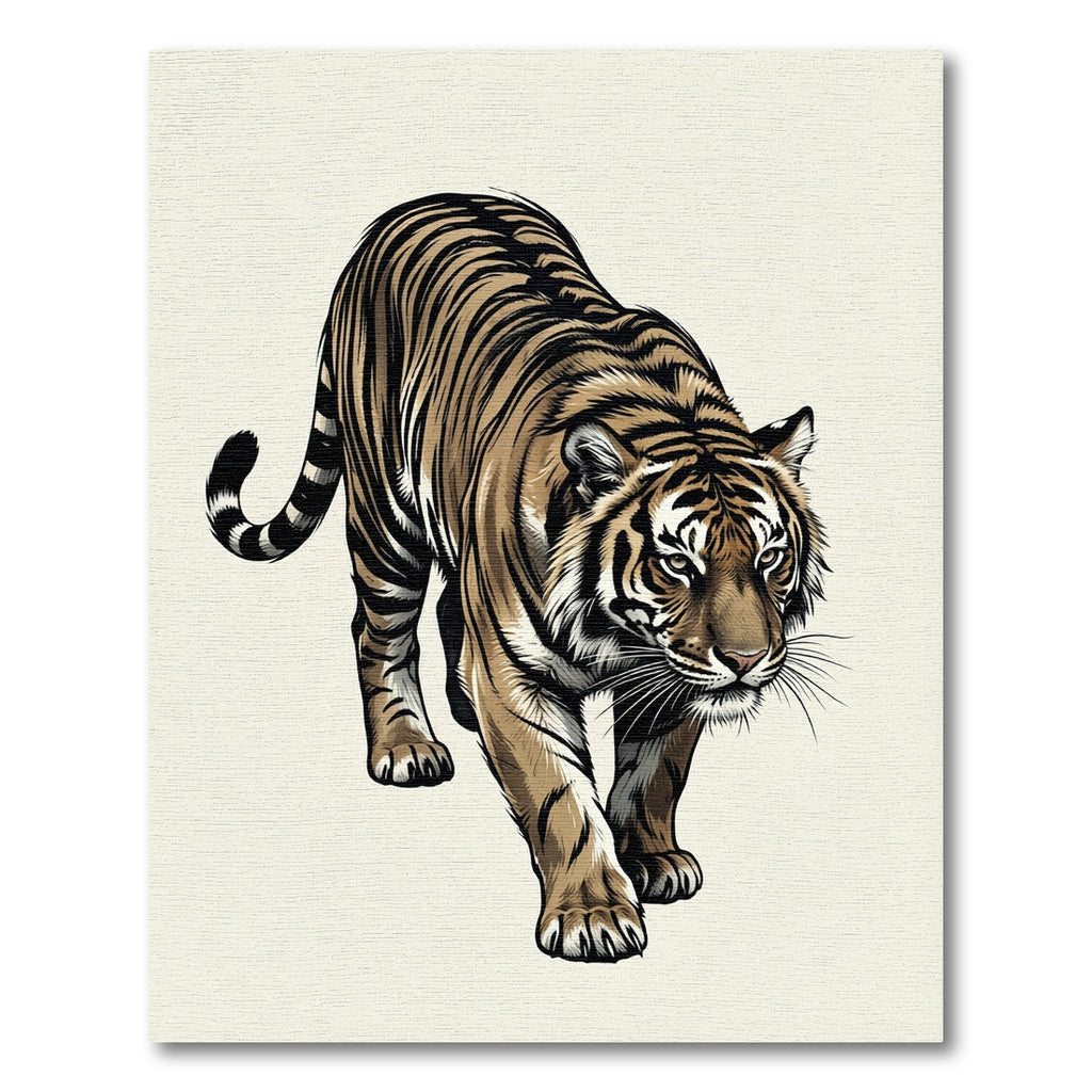 Bold Tiger Stripe Majestic Animal Rug