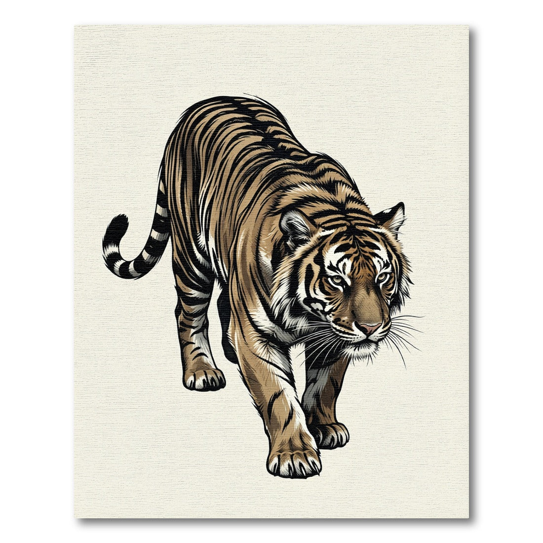 Bold Tiger Stripe Majestic Animal Rug