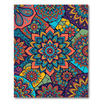 Vibrant Mandala Patchwork Medley Rug