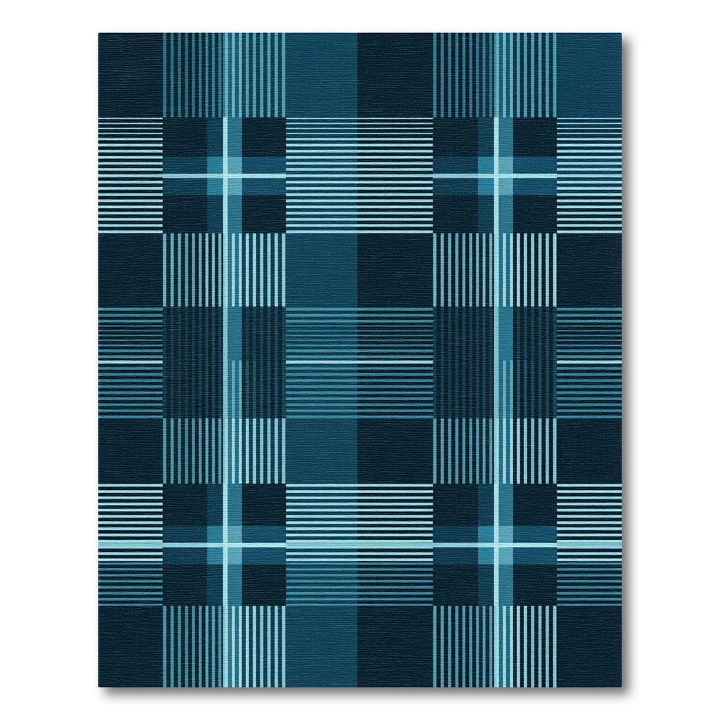 Deep Teal Plaid Lines Rectangles Rug
