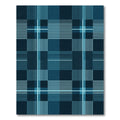 Deep Teal Plaid Lines Rectangles Rug