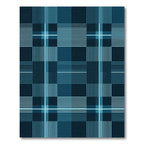 Deep Teal Plaid Lines Rectangles Rug
