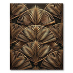 Gilded Fan Palm Art Deco Rug