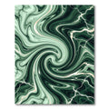 Deep Green Swirl Marble Effect Rug