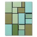 Cool Mint Square Cluster Rug