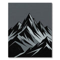 Monochromatic Mountain Peak Range Graphic Rug
