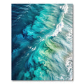 Ocean Swirl Teal Blue Abstract Rug