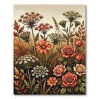 Autumnal Rose and Wildflower Meadow Rug