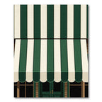 Emerald Cream Vertical Stripe Awning Rug