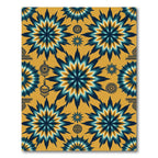 Azure Gold Starburst Tie Dye Rug
