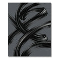 Charcoal Black Swirl Abstract Rug