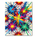 Vibrant Splatter Starburst Explosion Rug