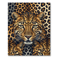 Intense Leopard Spots Animal Faces Rug
