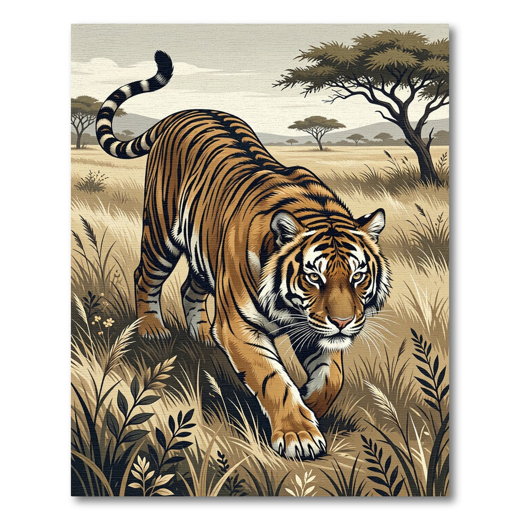 Majestic Tiger Savannah Silhouette Rug