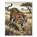 Majestic Tiger Savannah Silhouette Rug