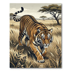 Majestic Tiger Savannah Silhouette Rug