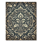 Earthy Vintage Floral Medallion Rug