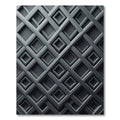 Sophisticated Charcoal Geometric Grid Rug