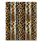 Leopard Print With Tall Grass Stripes Rug