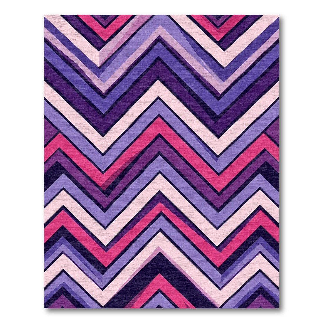 Vibrant Purple Pink Chevron Zigzag Rug