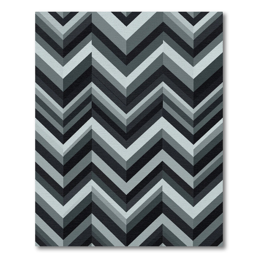 Monochromatic Chevron Geometric Gradient Rug