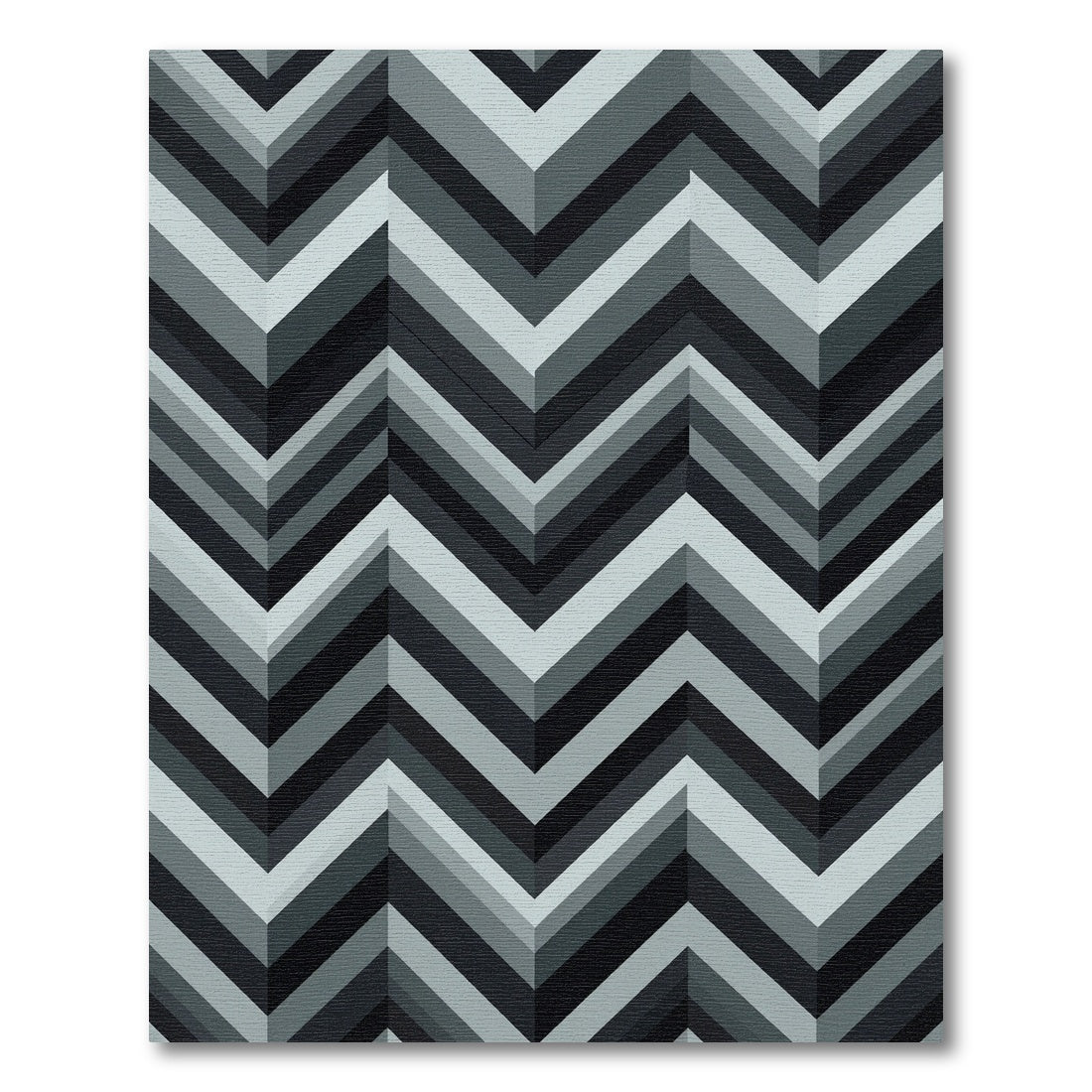 Monochromatic Chevron Geometric Gradient Rug