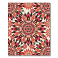 Crimson Feathered Mandala Radiance Rug