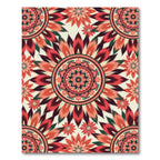 Crimson Feathered Mandala Radiance Rug