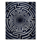 Monochromatic Circular Labyrinth Vortex Rug