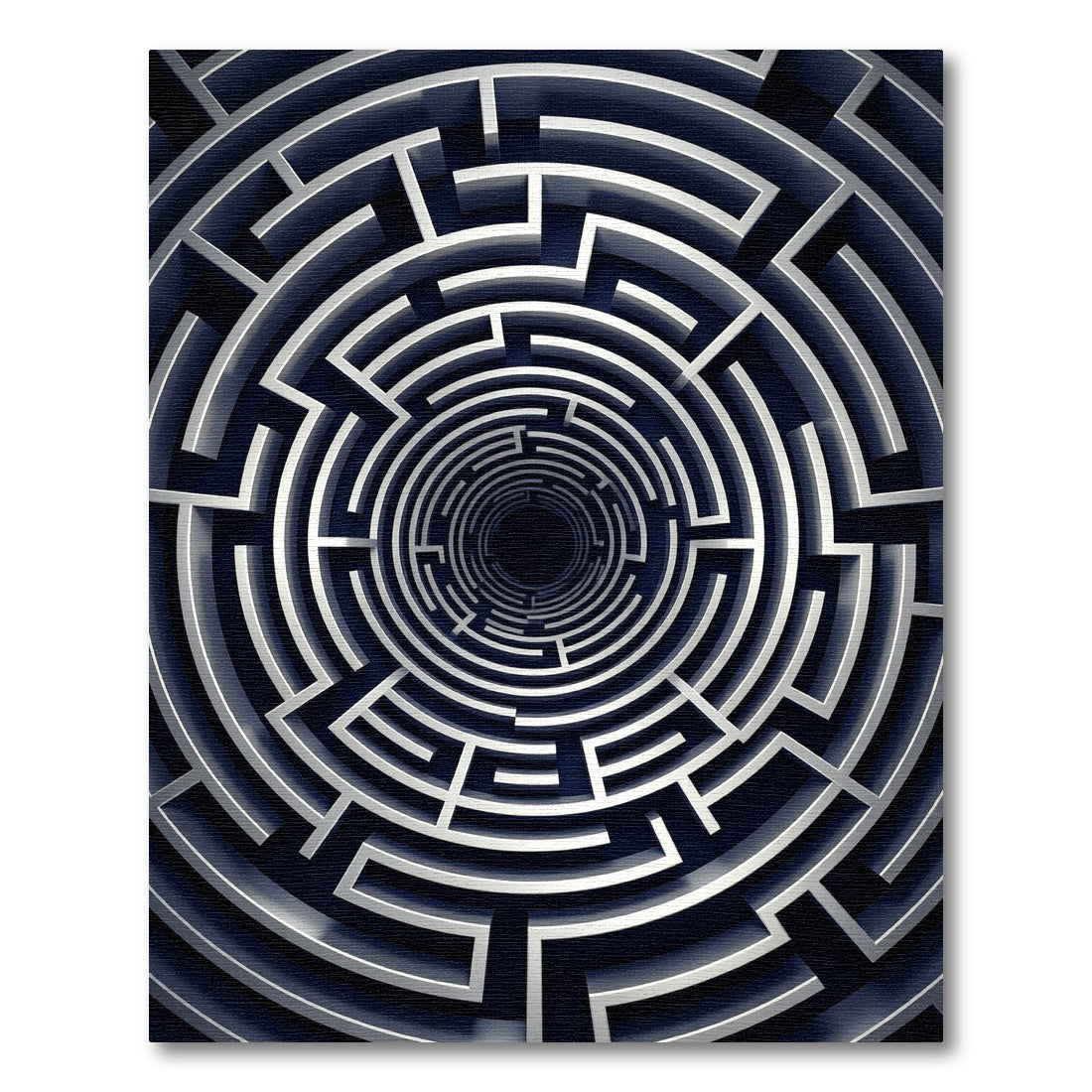 Monochromatic Circular Labyrinth Vortex Rug